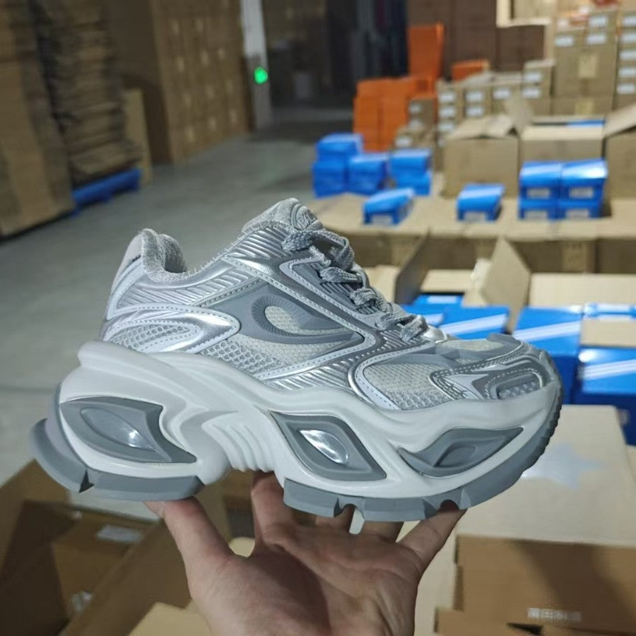 Men's Eye Dad Super Pop Summer Breathable Platform Height Increasing Insole Men's Sports Shoes