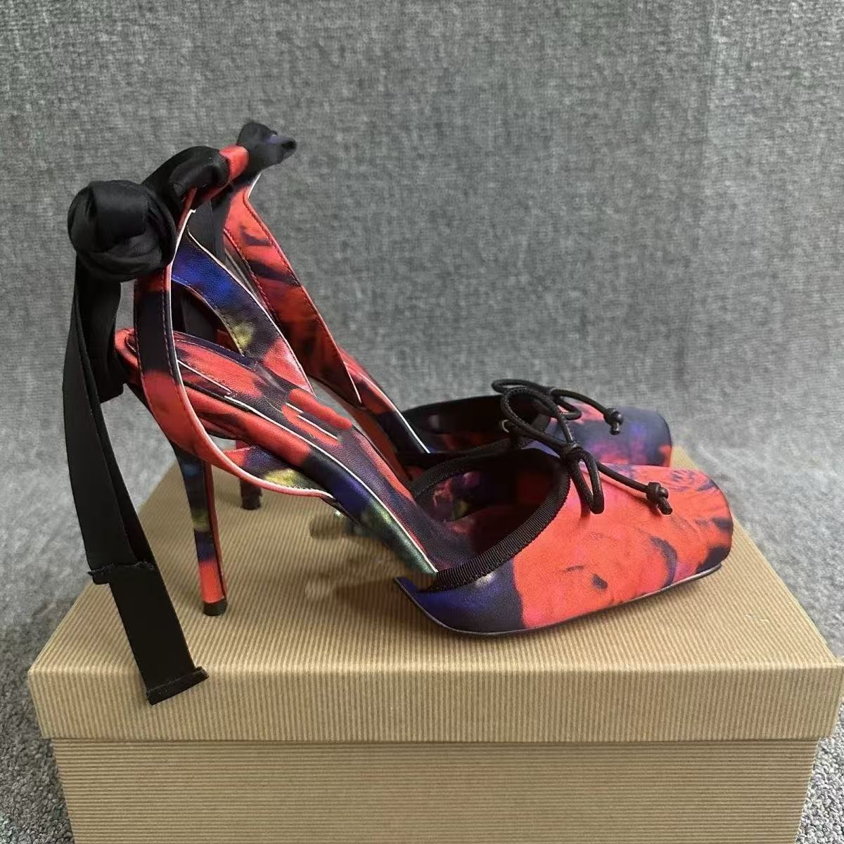 French Style Strap Dignified Rhinestone Sexy Red Bottom High Snake-shaped Sandals