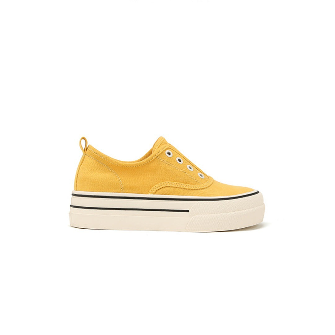 Women's Platform White Slip-on German Training Sports Casual Shoes