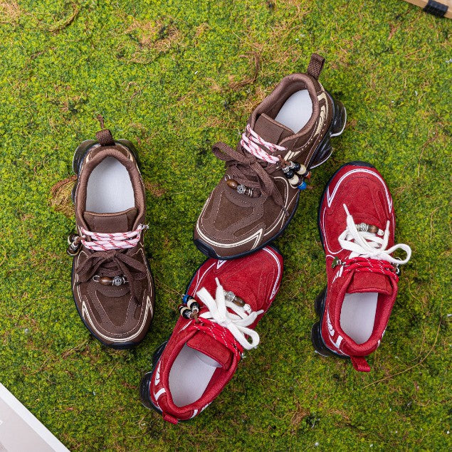 Women's Meteorite Cinnamon Office Version Autumn Turbine Retro Daddy Platform Women's Sports Shoes