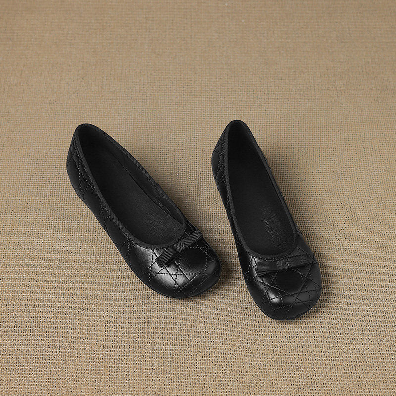 Version French Genuine Soft Bottom Round Head With Hidden Female Heels