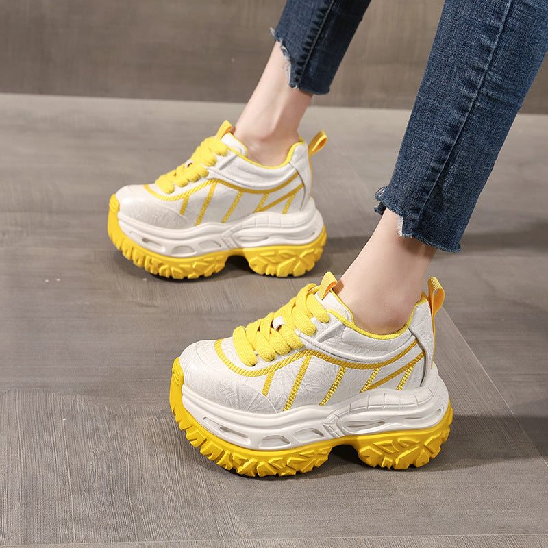 Women's Platform Height Increasing Insole Dad Spring Sports Casual Shoes