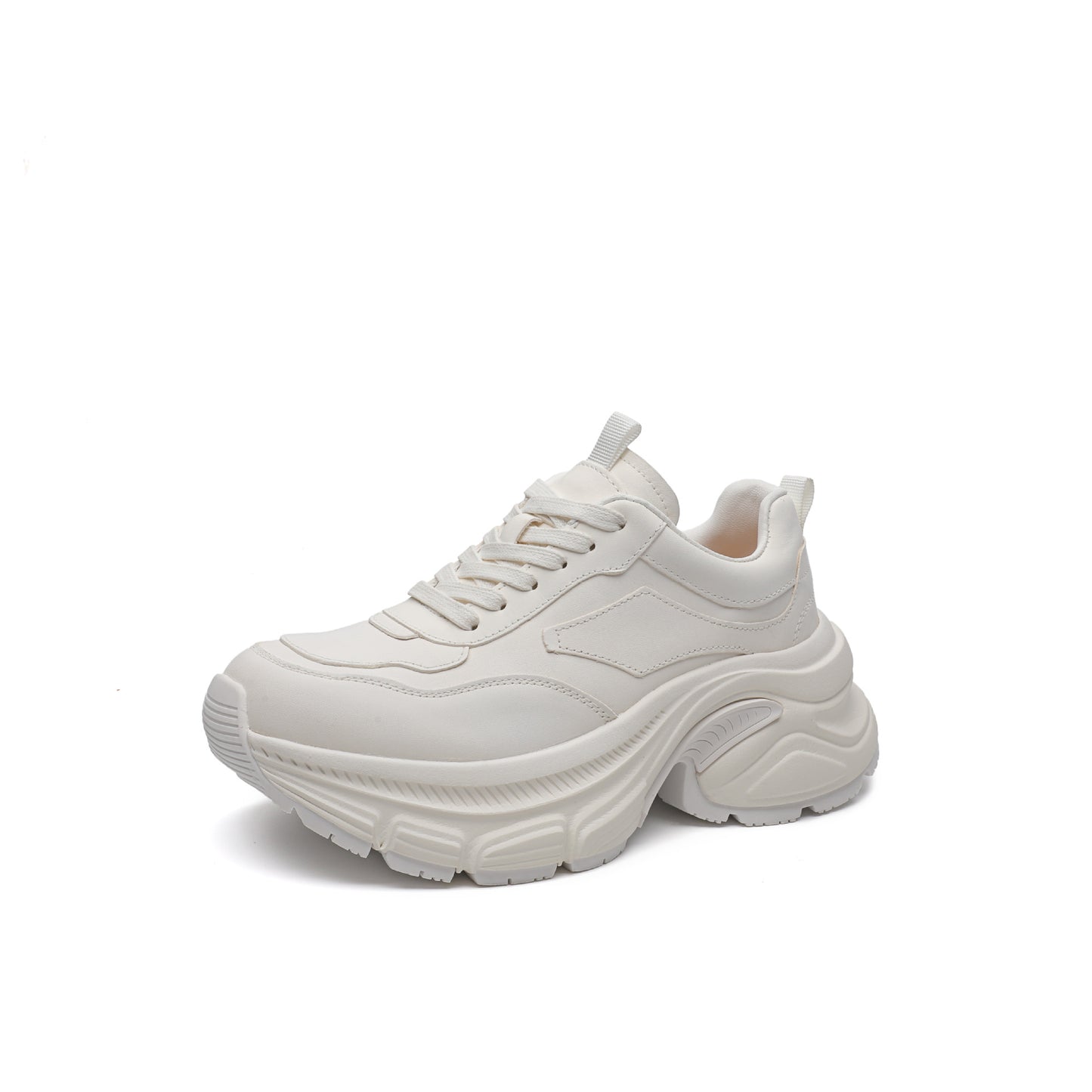 Women's Full Horse Handmade Dad Platform White Women's Sports Shoes