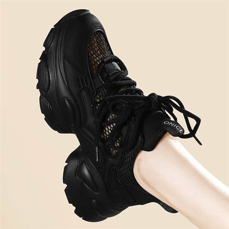 Women's Dad Genuine Platform Flat Soft Bottom Women's Sports Shoes