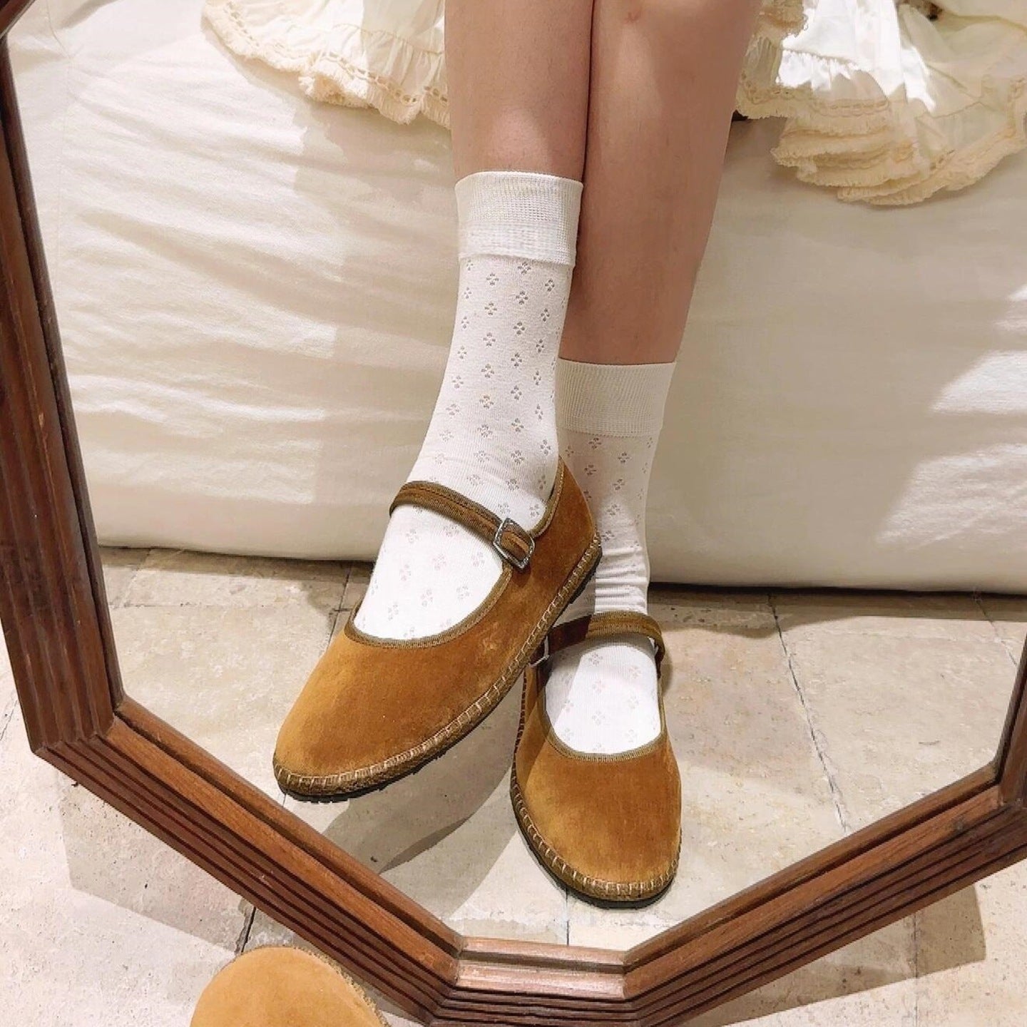 Women's Veet Mary Jane Grandma Flat Low-cut Ballerina Flats Women's Casual Shoes