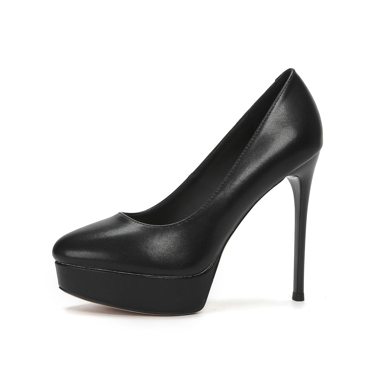 Women's Sexy Waterproof Platform High Not Tired Feet Temperament Round Toe Heels