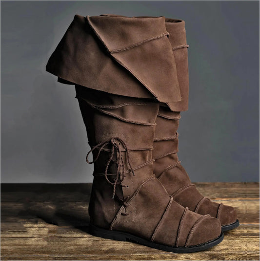 Men's Retro Medieval Renaissance Low Large Size Boots