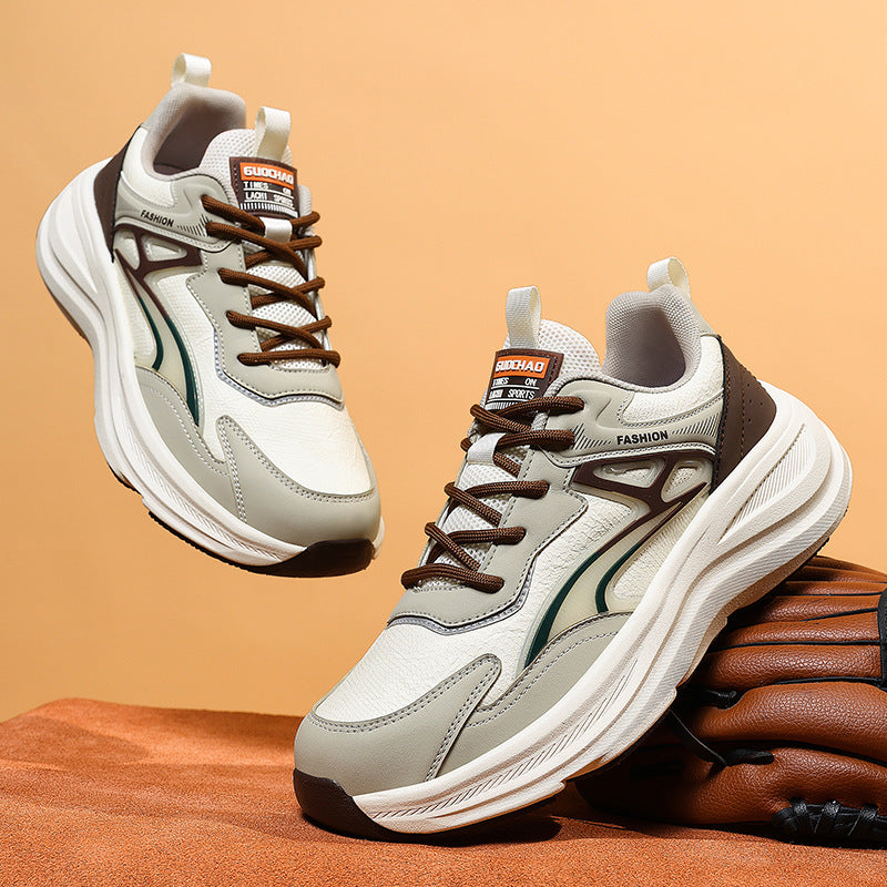 Men's Pu Lightweight Soft Elastic Comfortable Trendy Men's Shoes