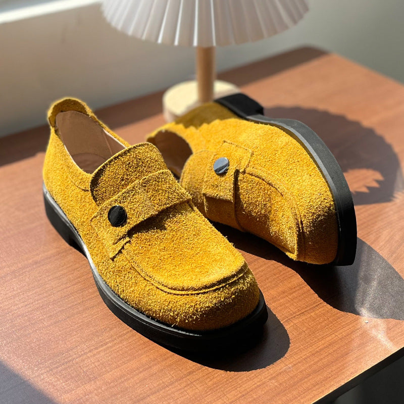 Men's Business Fashion Commuting Cover Slip-on Lazy Men's Casual Leather Shoes