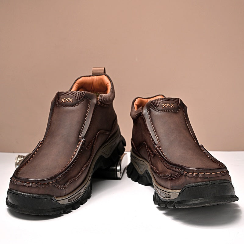 Elegant Classy Slouchy Men's Outdoor Urban Men's Leather Boots