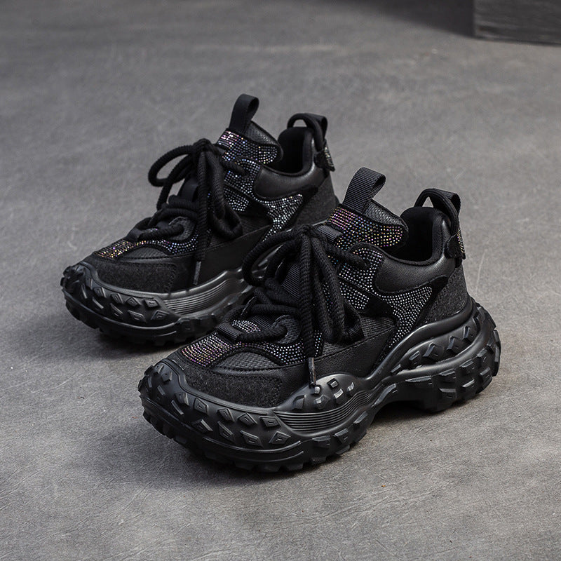 Leisure Breathable Clunky Korean Style Dirty Fashion Fashionable Women's Casual Shoes