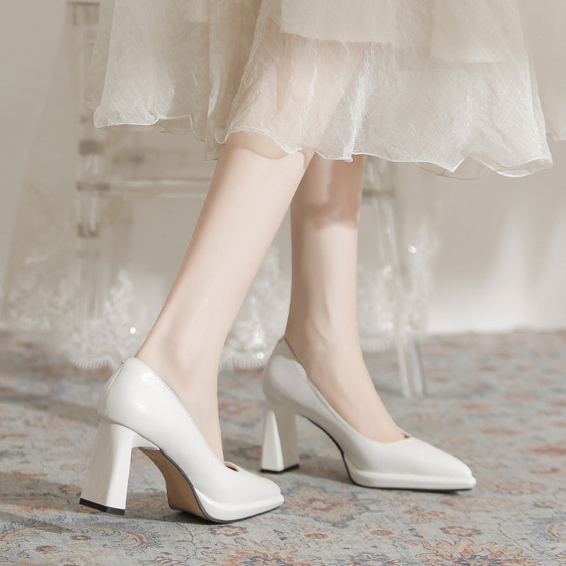 Women's Platform High French Fashionable Professional Chunky Sexy Temperament Women's Fashion Shoes