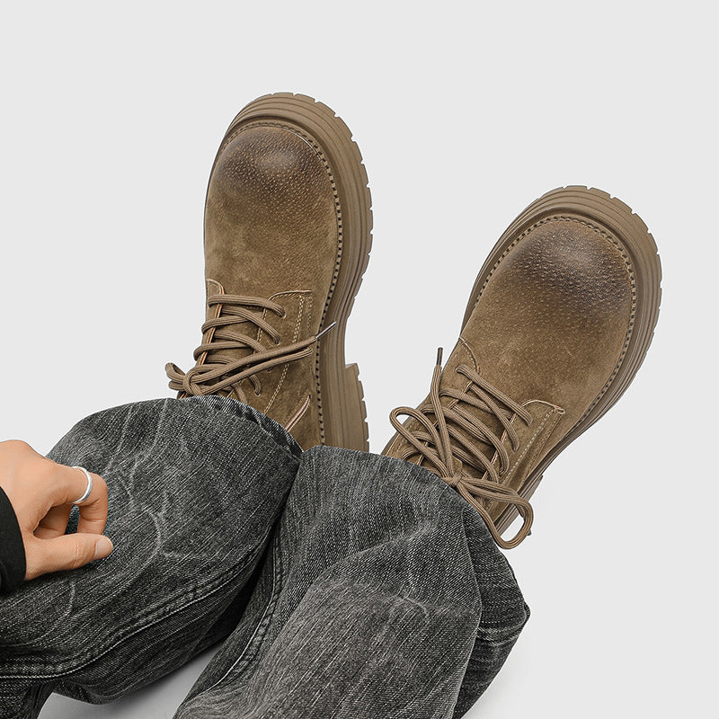 Autumn Worker Couple British Style Side Men's Martin Boots