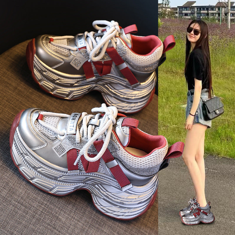 Women's Height Increasing Insole Platform Dad Autumn Sports Casual Shoes