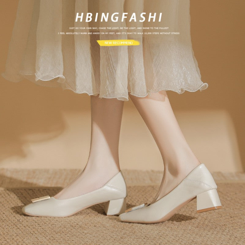 Women's Genuine Design Temperament Wild Commuting Low-cut Women's Fashion Shoes