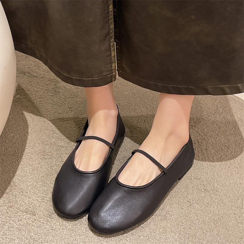 French Fairy Gentle Every Night Mary Jane Ballet Lazy Little Women's Fashion Shoes