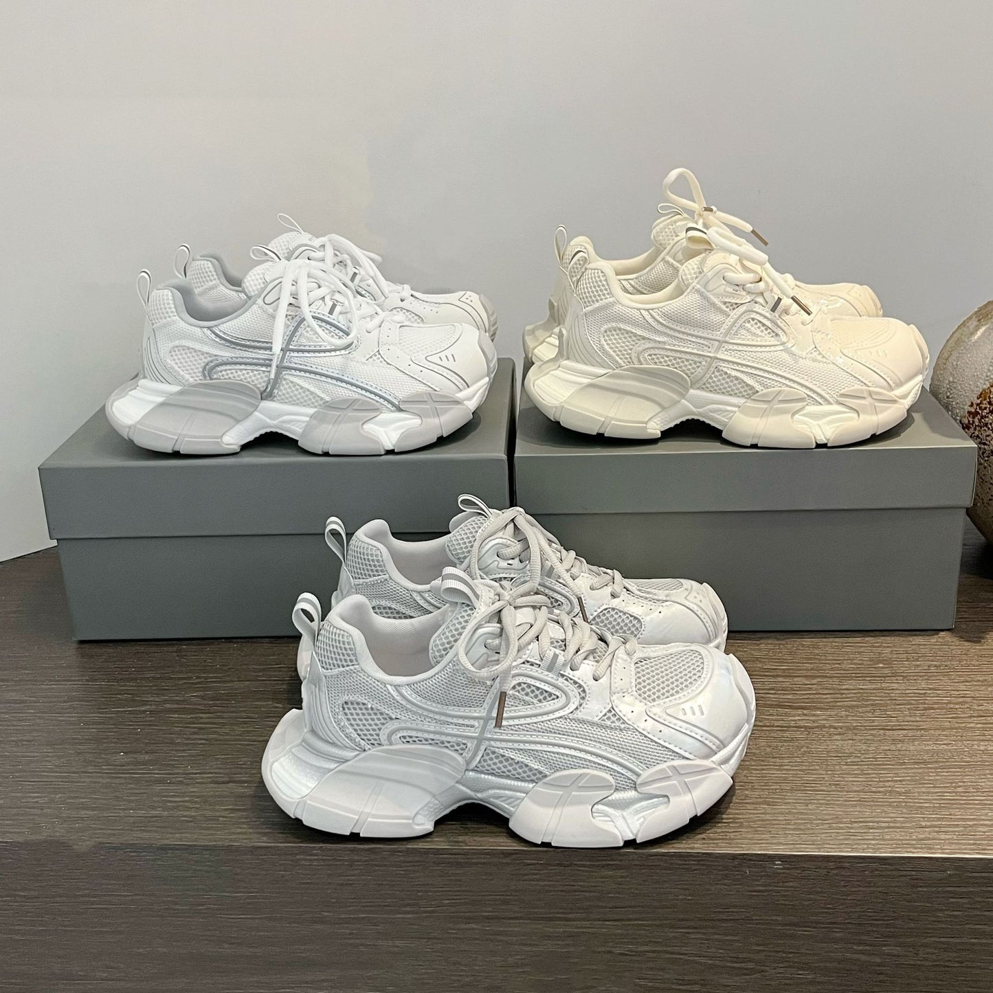Women's Platform Dad Spring Mesh Breathable Pants Light Sneakers