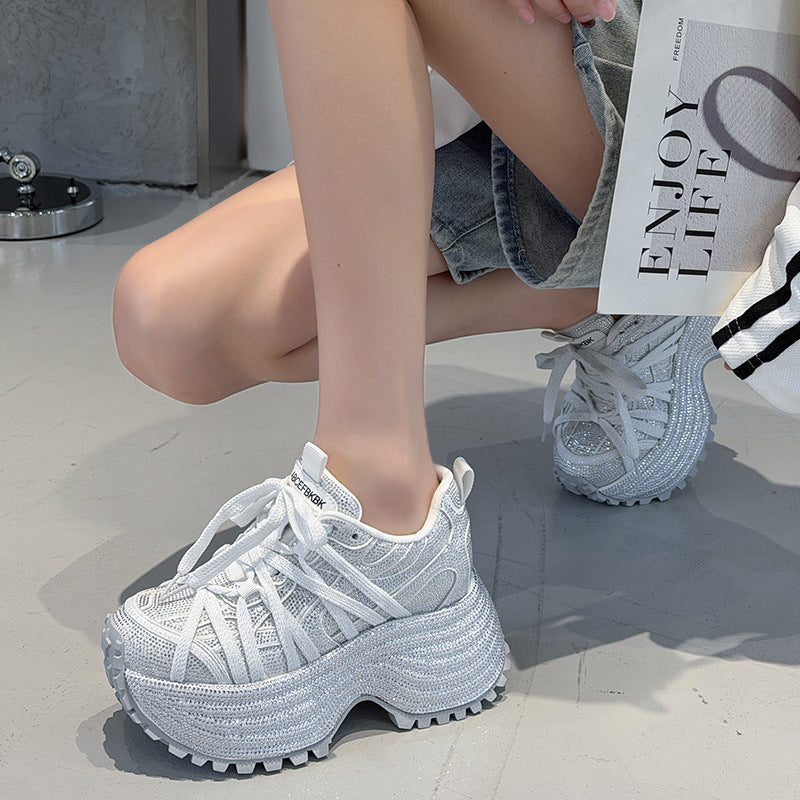Women's Spring Platform Height Increasing Insole Dad Casual Shoes