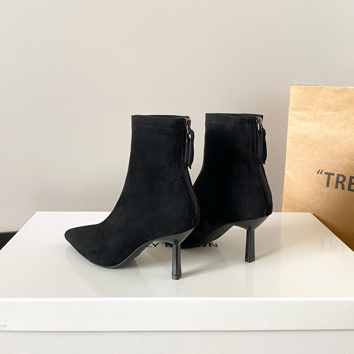 Women's Thin Suede Soft Bottom Comfortable High Women's Leather Boots