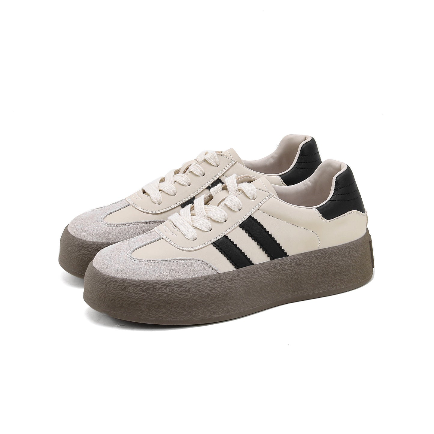 Women's Small Height Increasing Insole Versatile Thick-soled Retro German Women's Casual Shoes
