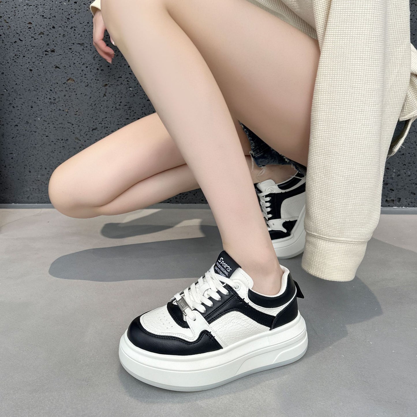 Women's Platform White Autumn Lightweight Soft Sole Women's Sports Shoes