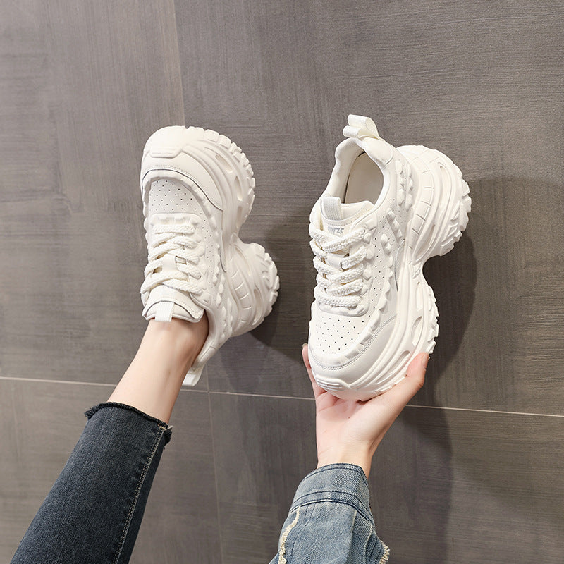 Women's Small Platform Height Increasing Insole Dad Autumn Sports Casual Shoes
