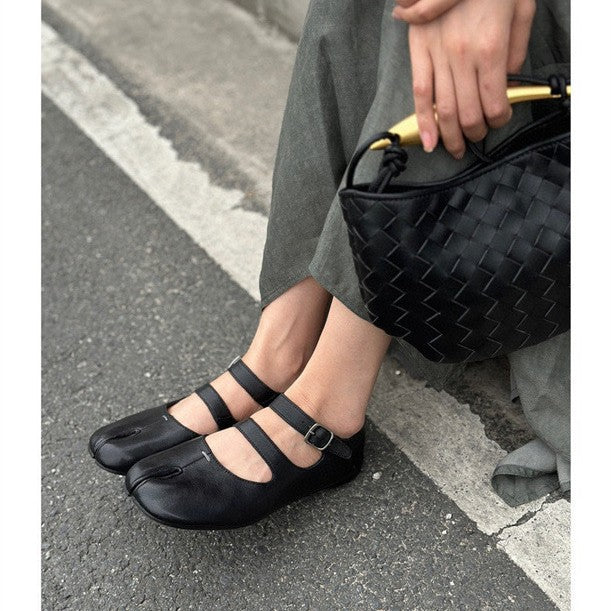 Women's Original Single Mary Jane Trotter Sheepskin Flat Low-cut Women's Fashion Shoes