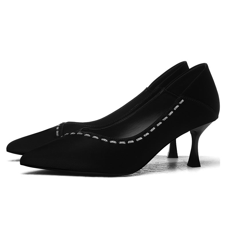 Women's French Style Low-cut High Sense Stiletto Heels
