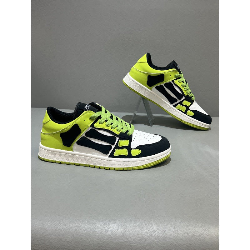 Men's Autumn Breathable Skateboard Fashionable Lightweight White Men's Sports Shoes