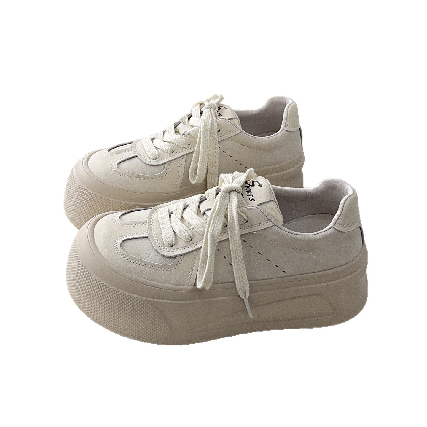 Thick Bottom Elevator Wild White With Skirt Autumn Genuine Classic Sports Casual Shoes