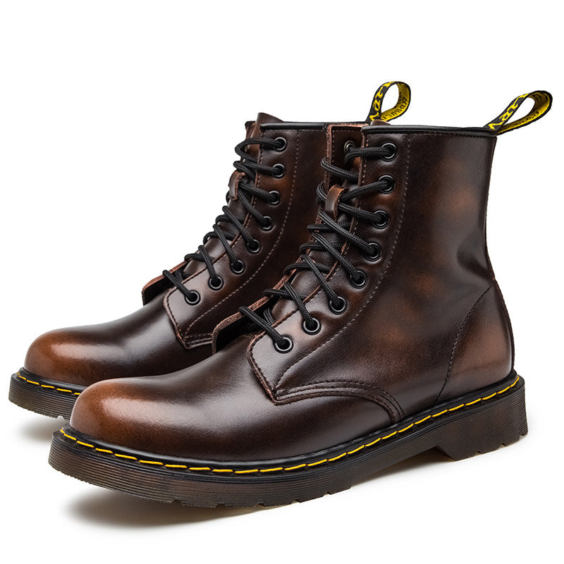 Men's Plus Size Martin Couple British Style Men's Leather Boots