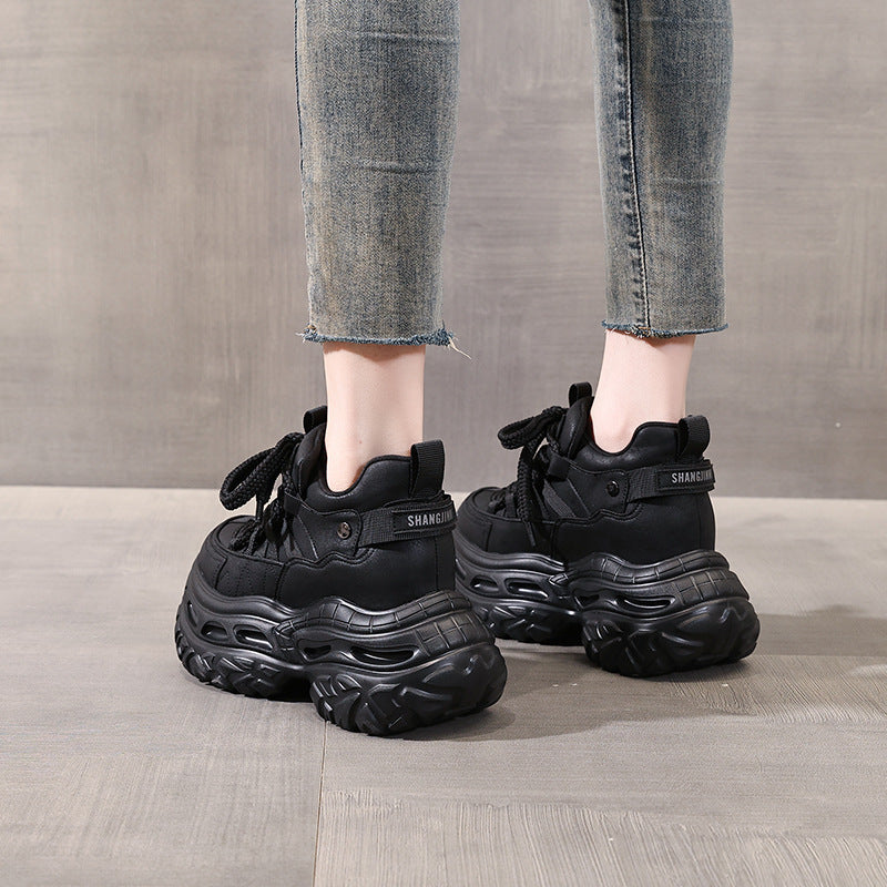 Women's Increasing Insole Dad Autumn Muffin Soft Casual Shoes