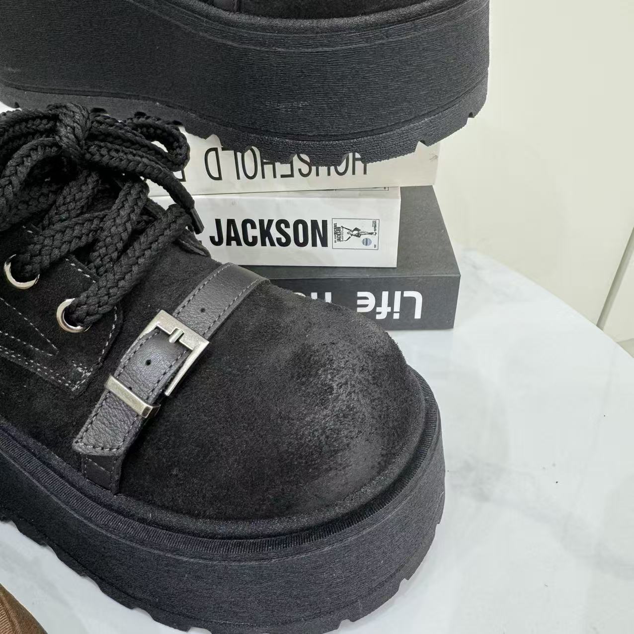 Women's Cowhide Platform Height Increasing Small Autumn Women's Sports Shoes