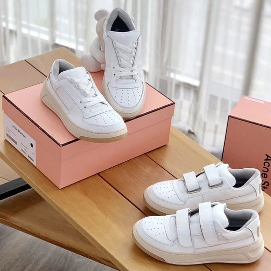 Women's Face White For Genuine Skate Cowhide Sports Casual Shoes