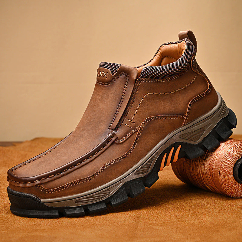 Elegant Classy Slouchy Men's Outdoor Urban Men's Leather Boots