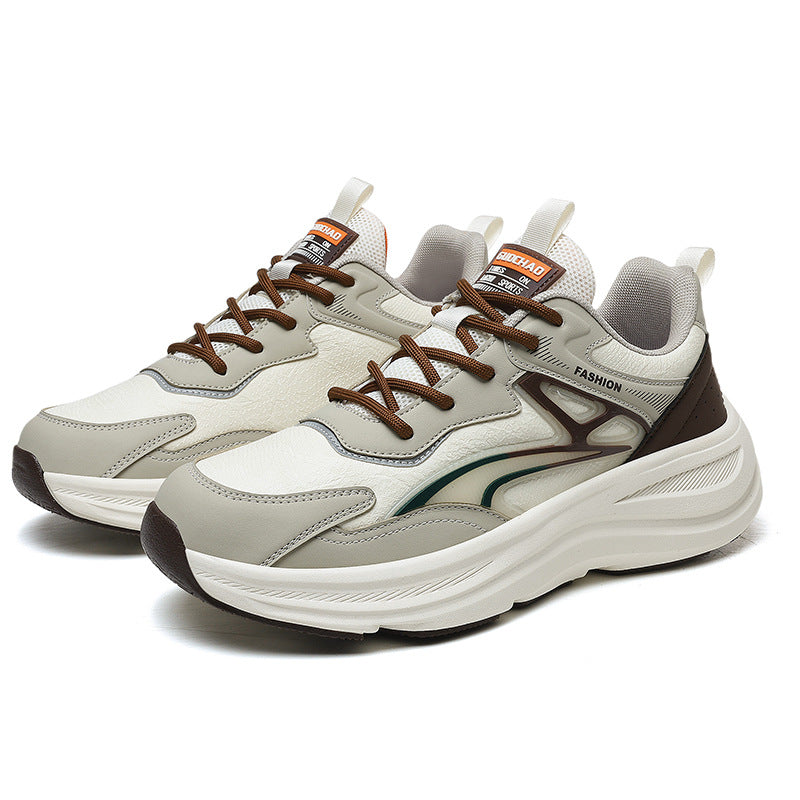 Men's Pu Lightweight Soft Elastic Comfortable Trendy Men's Shoes