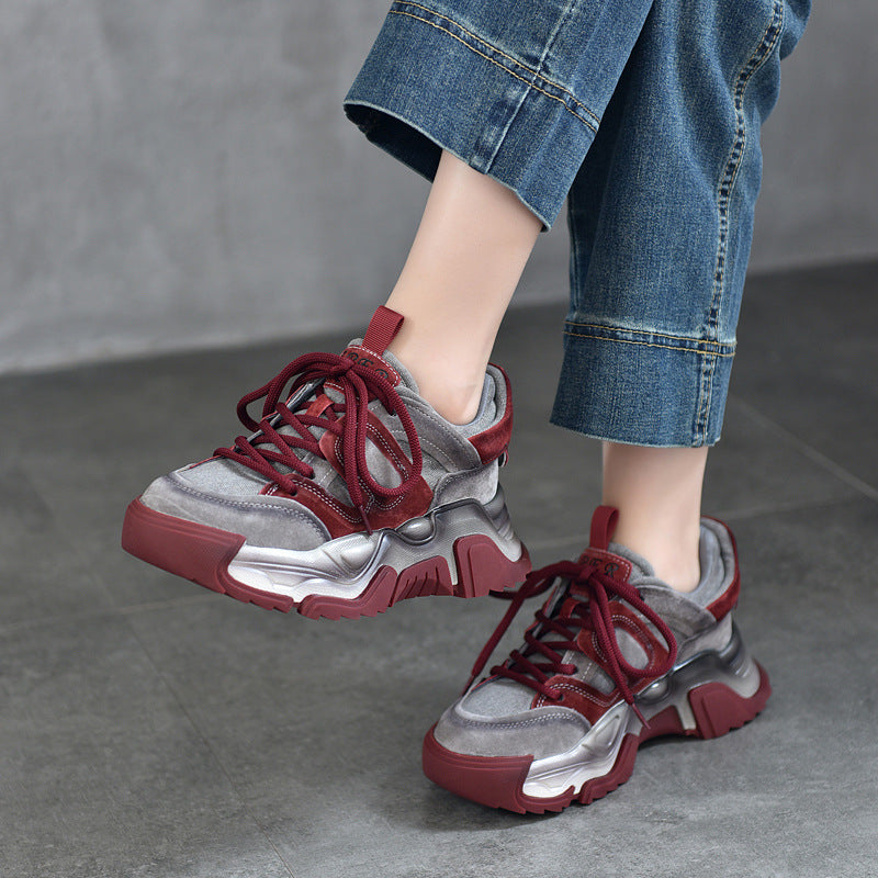 Women's Small Thick-soled Dad Color Matching Spring Casual Shoes
