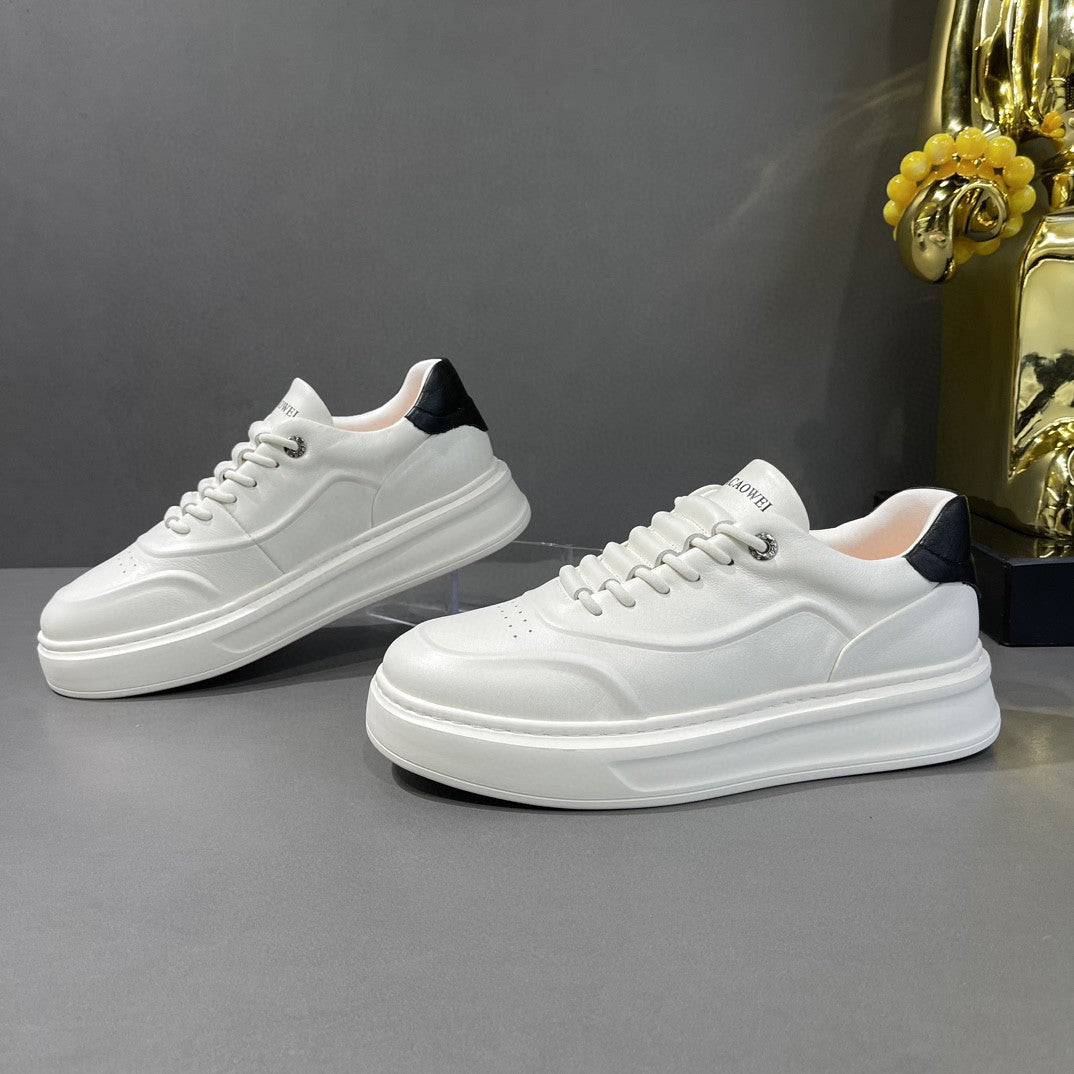 Men's Boys Trend Versatile Slip-on White Fashion Top Layer Men's Sports Shoes