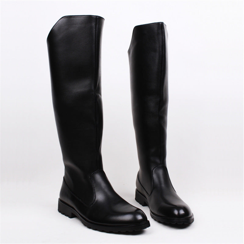 Men's Inner Long Tube Knee Pad Warm Knight Men's Leather Boots