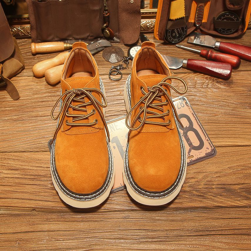 Men's Genuine Suede Retro Breathable Soft Bottom Men's Martin Boots