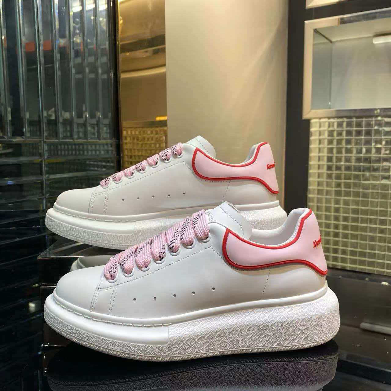 Women's White Genuine Platform Height Increasing Insole Sports Casual Shoes