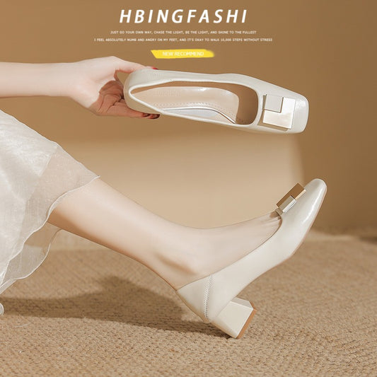 Women's Genuine Design Temperament Wild Commuting Low-cut Women's Fashion Shoes