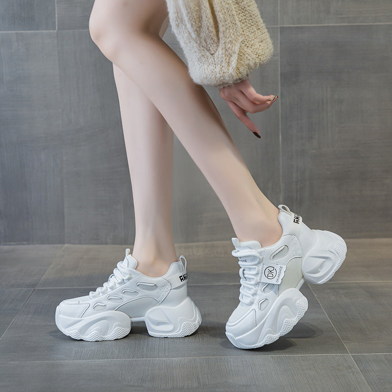 Mesh Height Increasing Insole Dad Female Versatile Korean Style Women's Casual Shoes