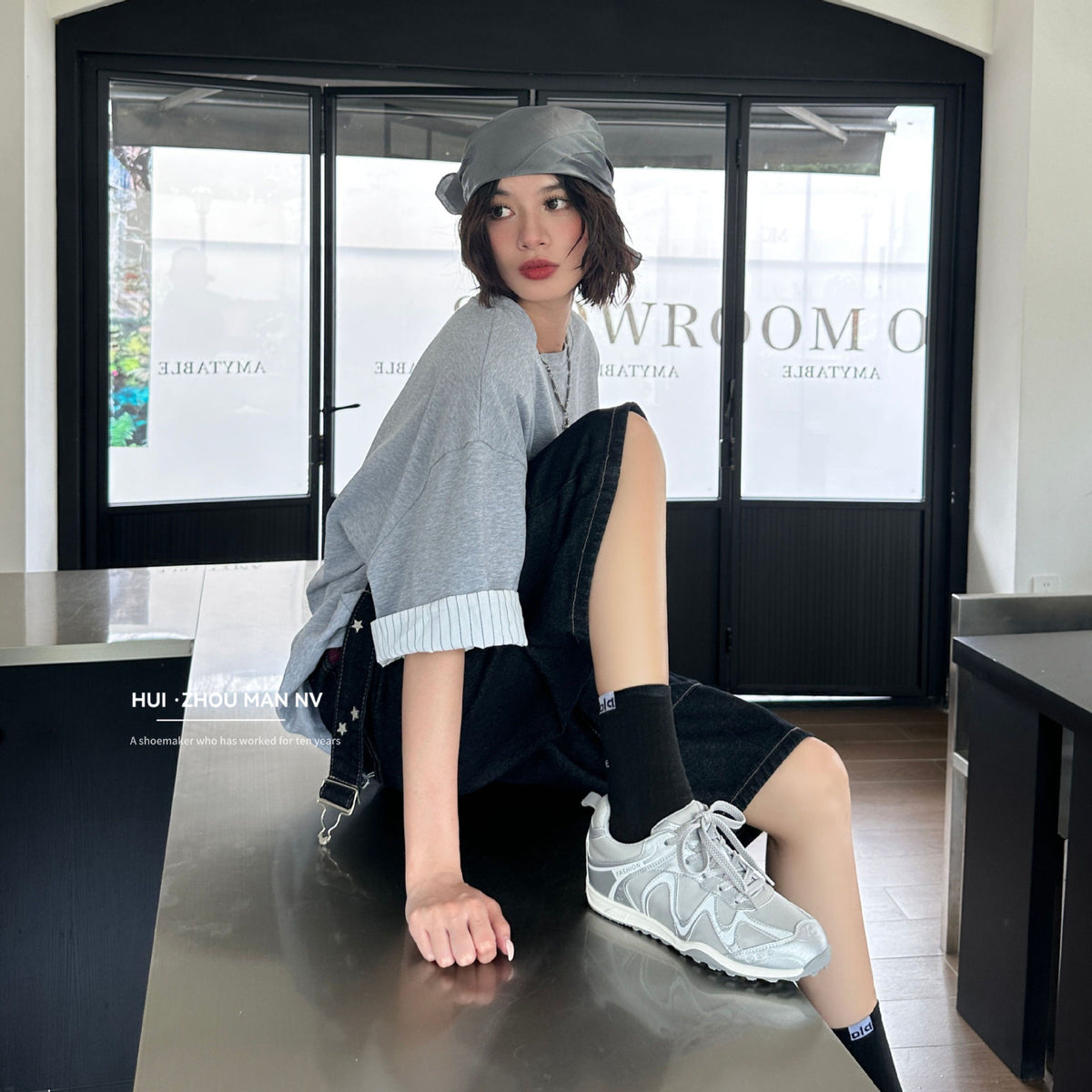 Women's Retro Platform Lace Up Breathable Height Women's Sports Shoes