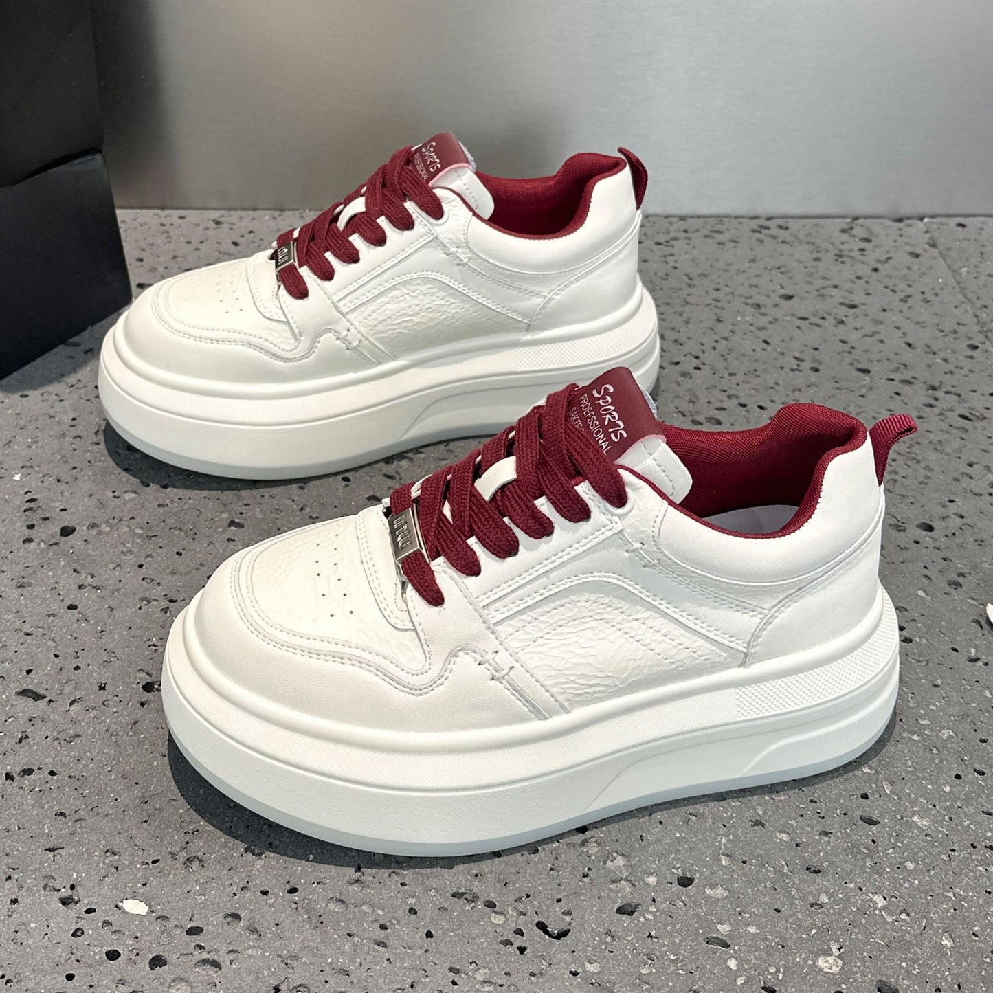Women's Platform White Autumn Lightweight Soft Sole Women's Sports Shoes