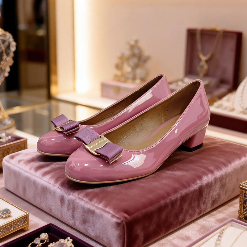 Women's Mary Jane Chunky Pumps High-grade Commuter Genuine Soft Kitten Not Women's Fashion Shoes