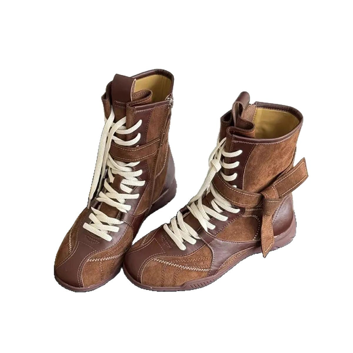Women's Niche Knee-high Matte Round Toe Middle Boots