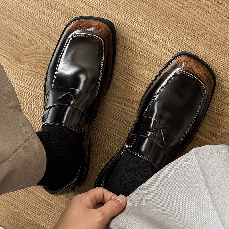 Men's Toe Business Formal Wear Wide British Breathable Loafers