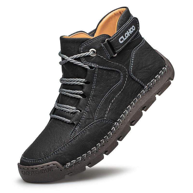 Men's Handmade Stitching Large Size Comfortable Veet Men's Shoes