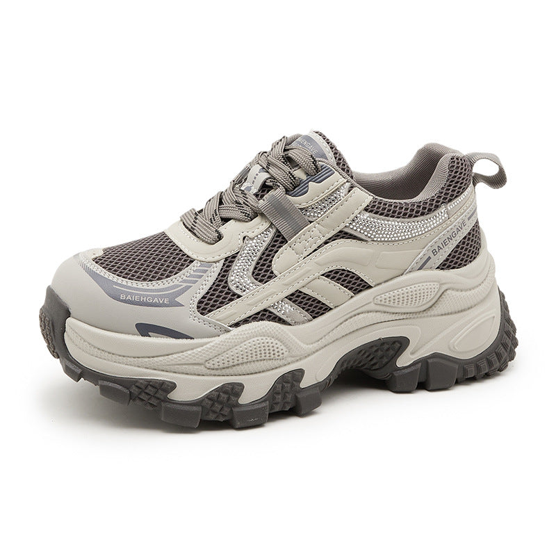 Women's Platform Dad Autumn Genuine Small Breathable Casual Shoes